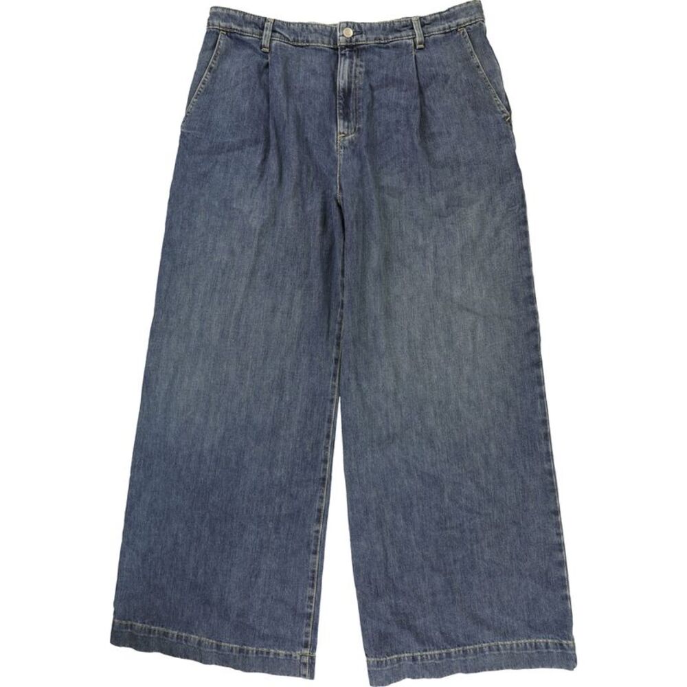 Ralph Lauren Womens High Rise Pleated Wide Leg Slim Jeans, NWT